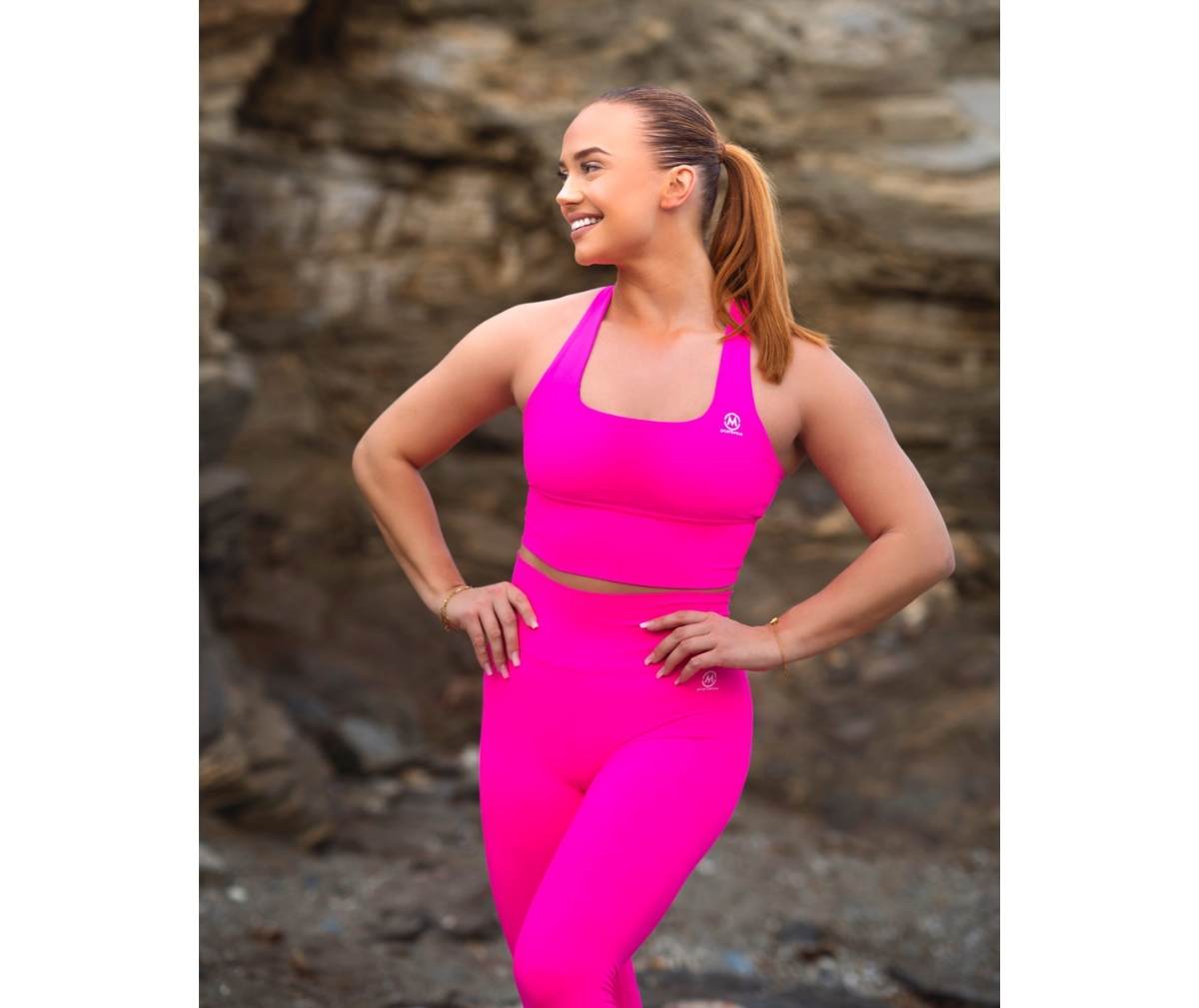 M-Sportswear Outlet Longline Sports Bra, Hot Pink