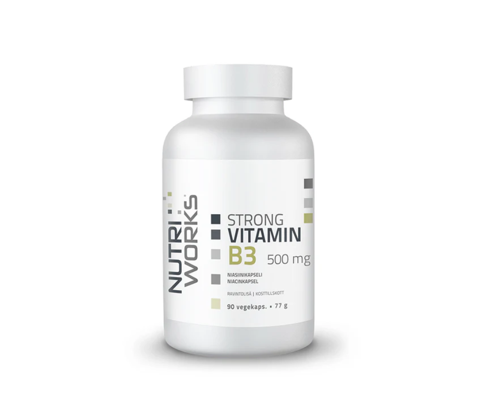 Nutri Works Strong Vitamin B3 500 mg, 90 kaps.