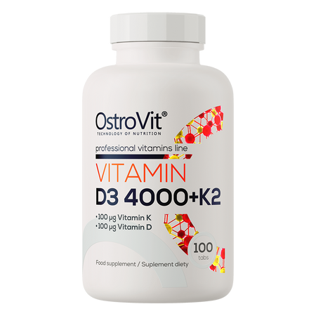 OstroVit Vitamin D3 4000 IU + K2, 90 tablets