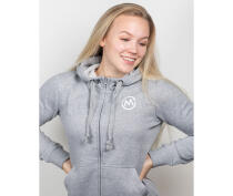 M-Nutrition Slim Fit Zip Hoodie, Harmaa