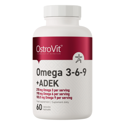 OstroVit Omega 3-6-9 + ADEK, 60 kaps.