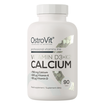 OstroVit Vitamin D3 + K2 + Calcium, 90 tabl.