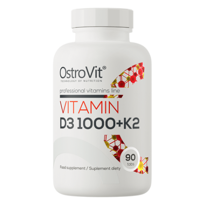 OstroVit Vitamin D3 1000 IU + K2, 90 tablets