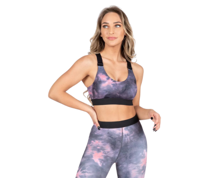 Gorilla Wear Colby Sports Bra, Gray/Pink