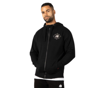 Scofield Zipped Hoodie, Black