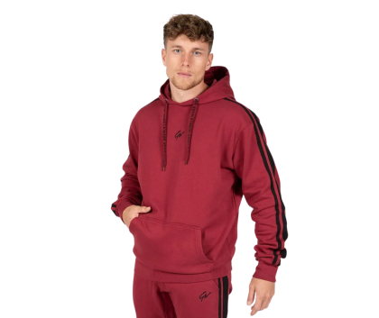 Gorilla Wear Banks Oversized Hoodie, Red/Black