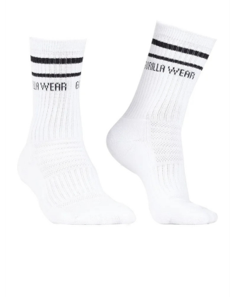Gorilla Wear Crew Socks, White