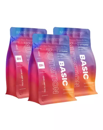 Big Buy: 3 kpl Basic Nutrition C-vitamiinijauhe (999&nbsp;g)