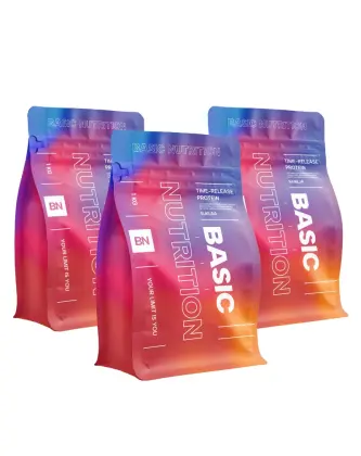 Big Buy: 3 kpl Basic Nutrition Time-Release Protein (3 kg)