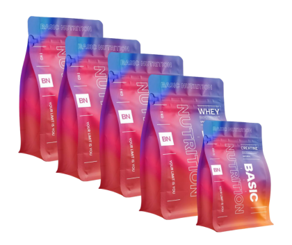 Avajaistarjous: 4 kpl Basic Nutrition Whey + ilmainen kreatiini