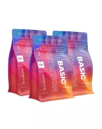 Big Buy: 3 kpl Basic Nutrition Kollageeni & C-vitamiini (999&nbsp;g)