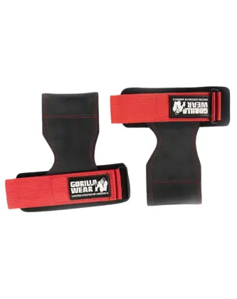 Gorilla Wear Lifting Grips, Black/Red