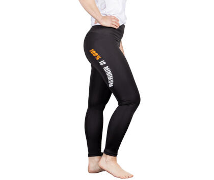 croWNkon Tights musta, oranssi logo