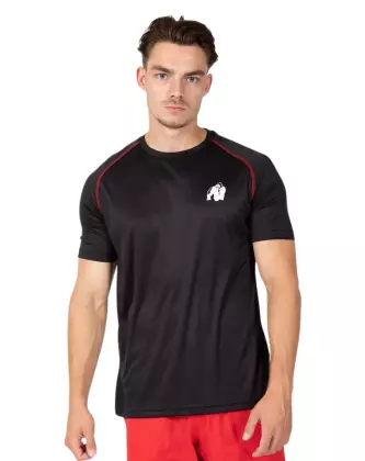 Gorilla Wear Performance T-shirt, Black/Red