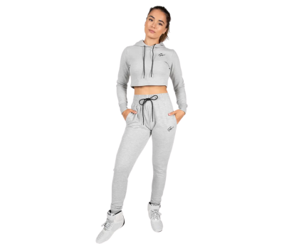 Gorilla Wear Pixley Crop Top Hoodie, Gray