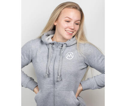 M-Nutrition Slim Fit Zip Hoodie, Harmaa