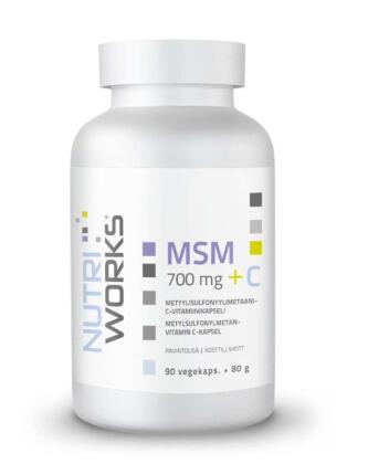 Nutri Works MSM 700 mg +C, 90 kaps. (01.12.2026)
