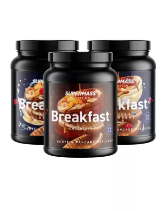Big Buy: 3 kpl Supermass Nutrition BREAKFAST Pancake & Waffle Mix (1,8&nbsp;kg)