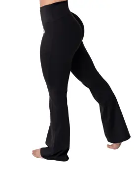 Bulkkinen Scrunch Flare Leggings, Deep Black