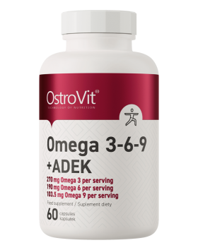 OstroVit Omega 3-6-9 + ADEK, 60 kaps.