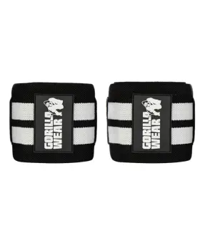 Gorilla Wear Elbow Wraps, Black/White