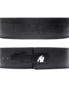 Gorilla Wear 4 Inch Carbon Leather Lever Belt, Black