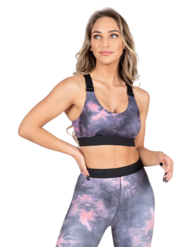 Gorilla Wear Colby Sports Bra, Gray/Pink