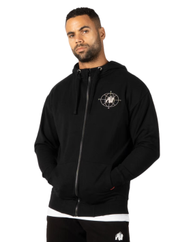 Scofield Zipped Hoodie, Black