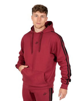 Gorilla Wear Banks Oversized Hoodie, Red/Black