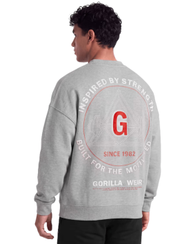 Gorilla Wear Leeds Oversized Sweater, Light Grey Melange