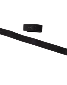 BETTER BODIES Leather Lifting Straps, Black