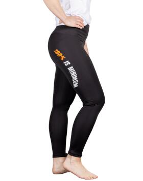 croWNkon Tights musta, oranssi logo