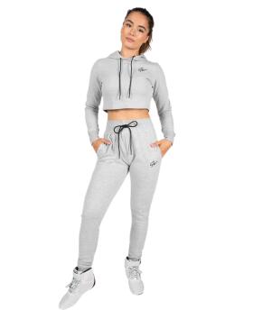 Gorilla Wear Pixley Crop Top Hoodie, Gray