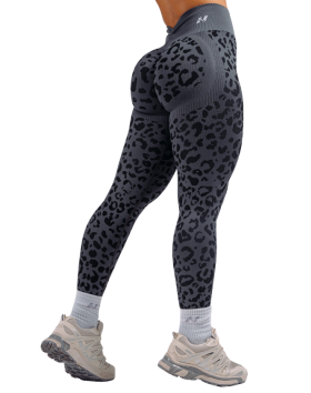 NEBBIA Push-Up Compression Leopard Leggings PRIMAL 849, Black Leopard