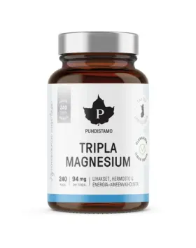 Puhdistamo Tripla Magnesium, 240 kaps. (Kampanjakoko!)